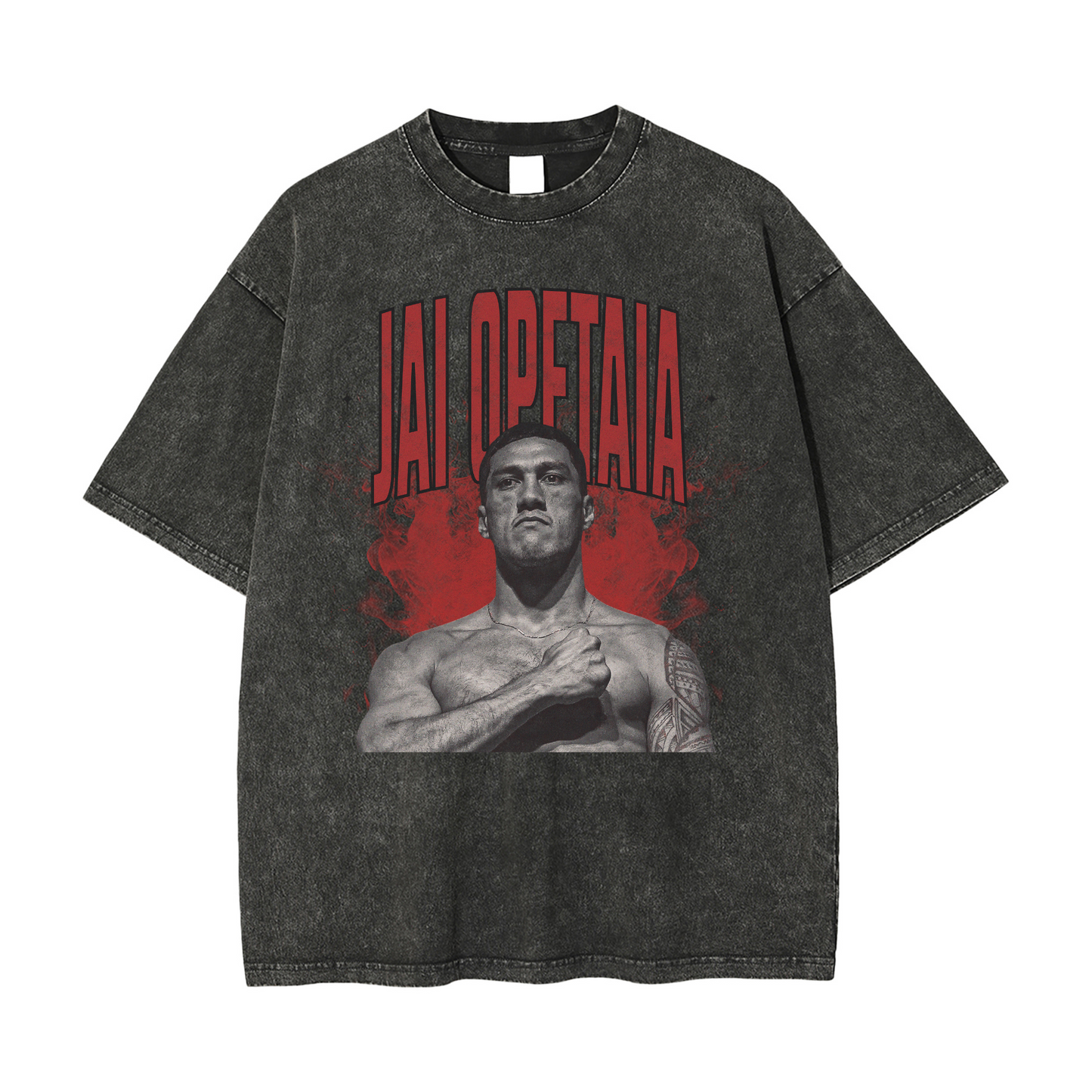Jai Opetaia Acid Washed Vintage T-Shirt