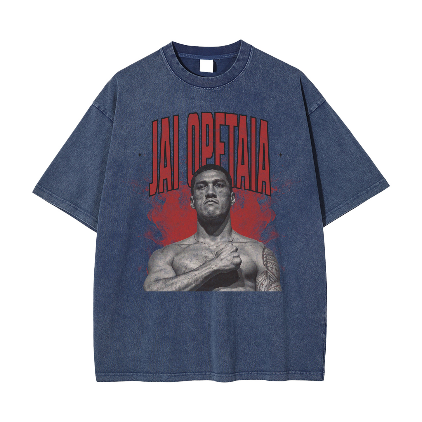 Jai Opetaia Acid Washed Vintage T-Shirt