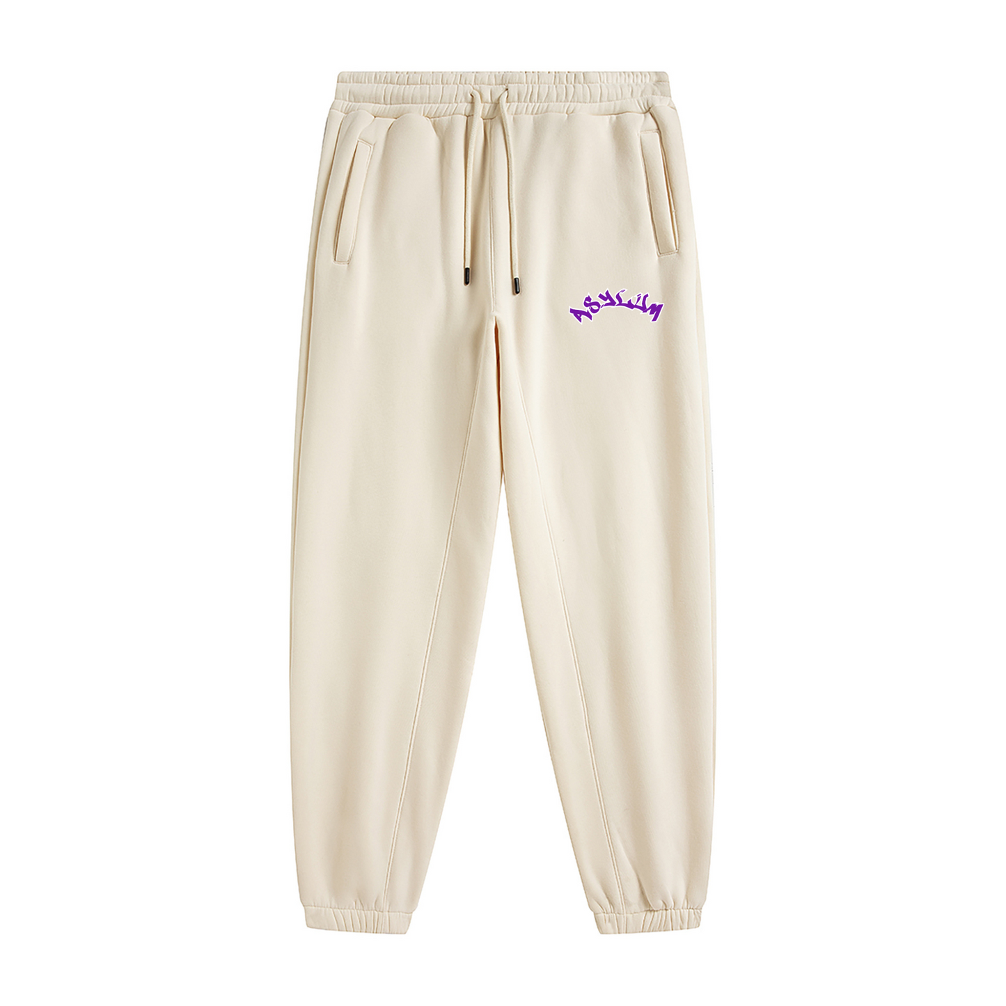 Cuffed Track Pants Purple Logo